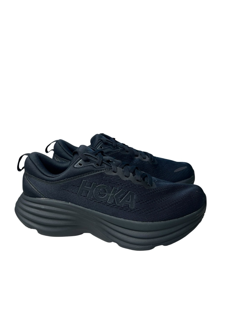 HOKA NIB One One Bondi 8 Black/Black Women’s 8 Wide Sneaker Athletic Shoes